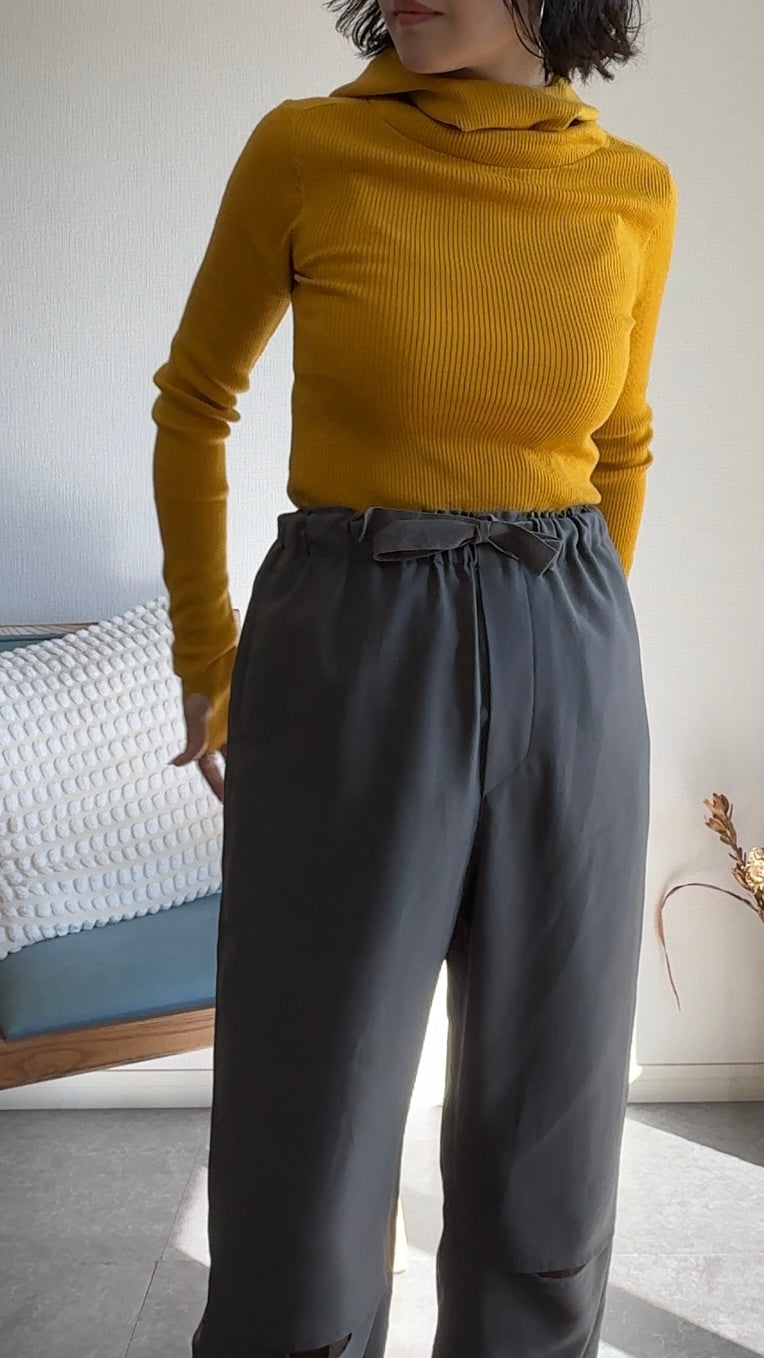 ウール混 定番リブフーディKNIT /A26517