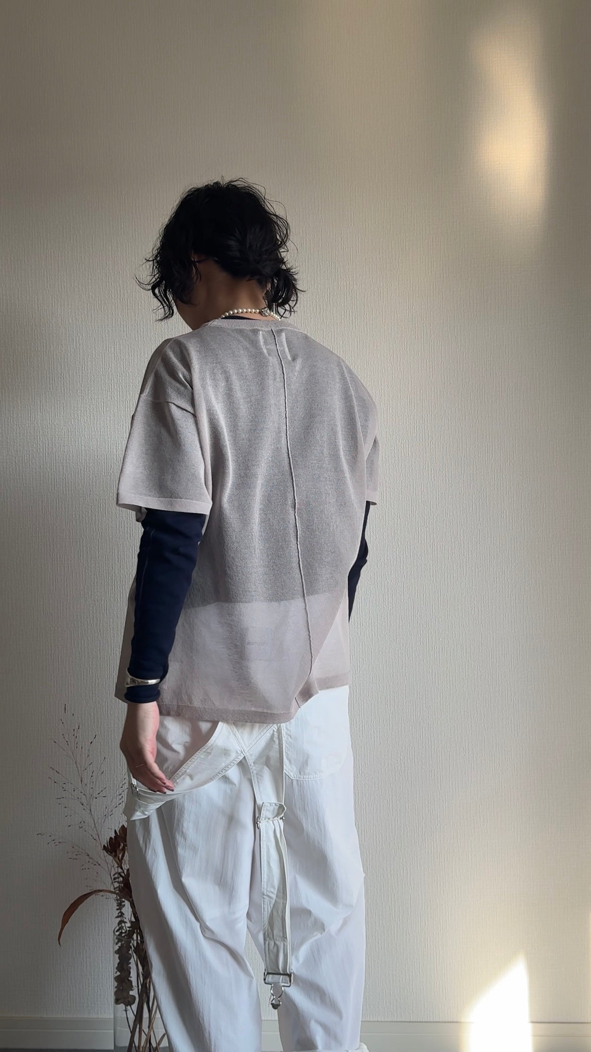 リネン プリント シアーKNIT-T/A31510