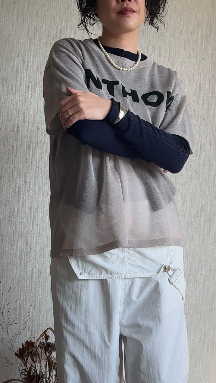 リネン プリント シアーKNIT-T/A31510