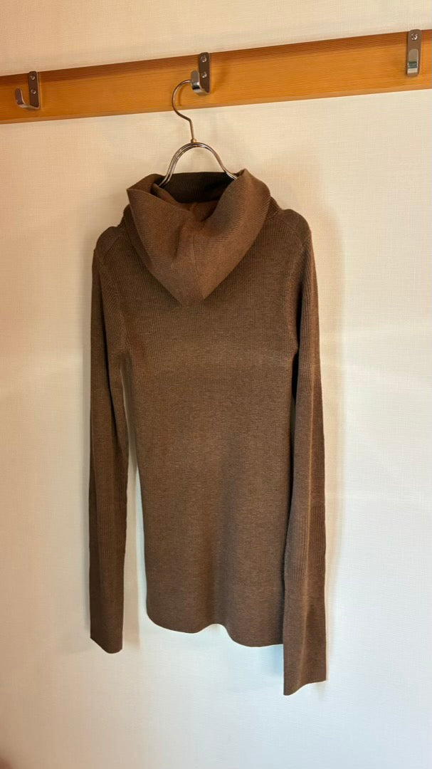 ウール混 定番リブフーディKNIT /A26517