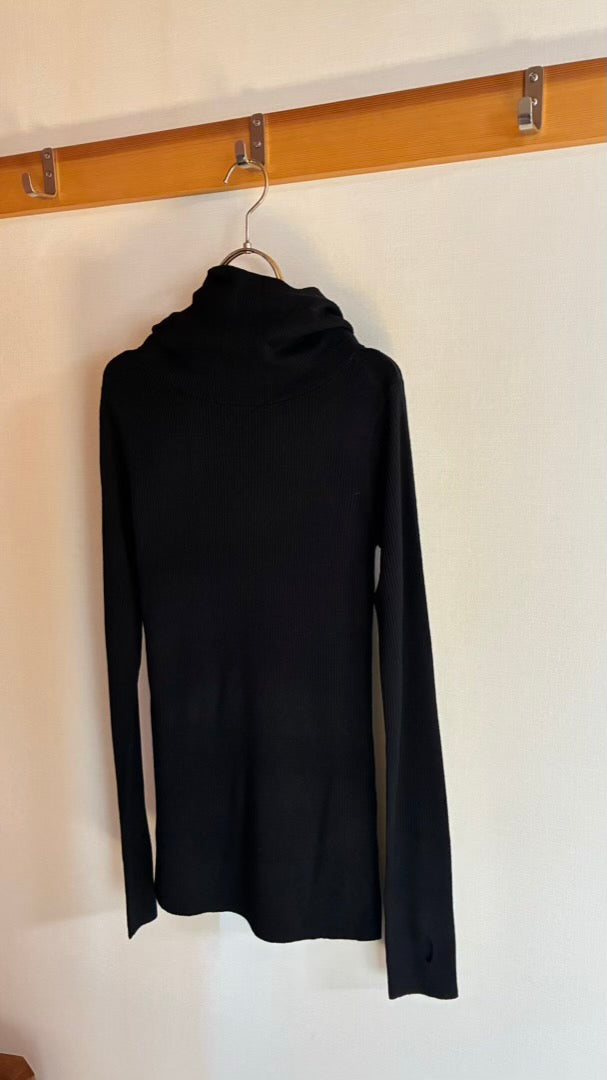ウール混 定番リブフーディKNIT /A26517