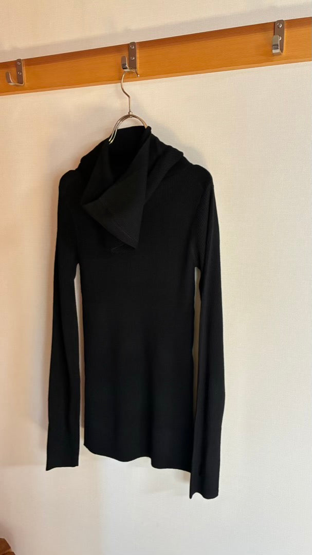 ウール混 定番リブフーディKNIT /A26517