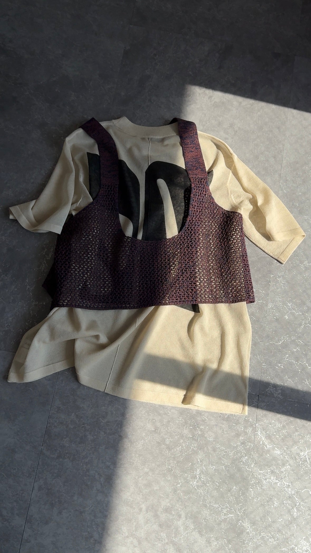 和紙⽷ UネックKNITベスト/A31527