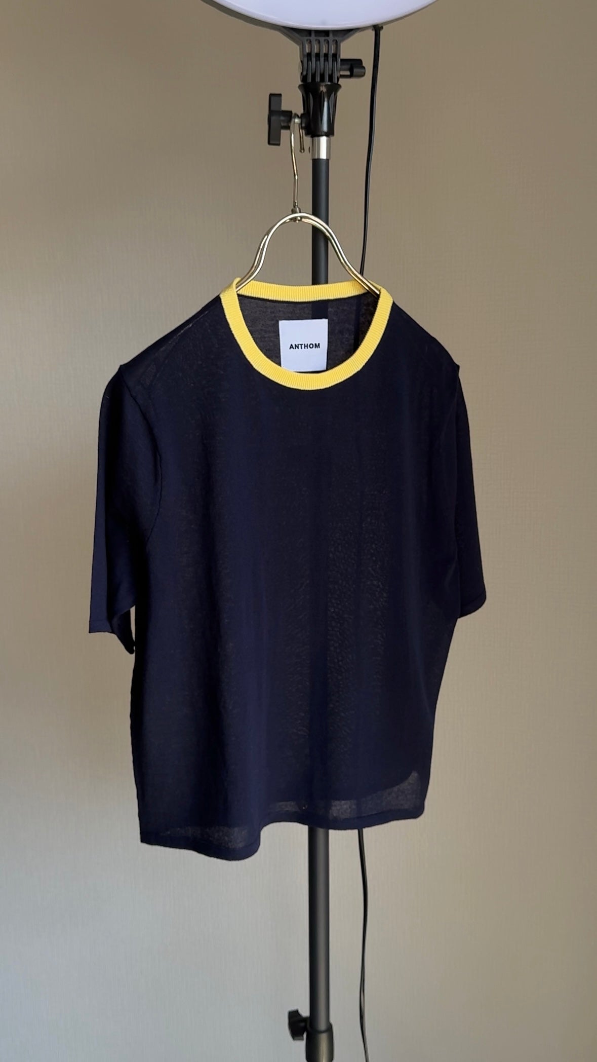 超⻑綿 リンガーKNIT Tシャツ/A31517