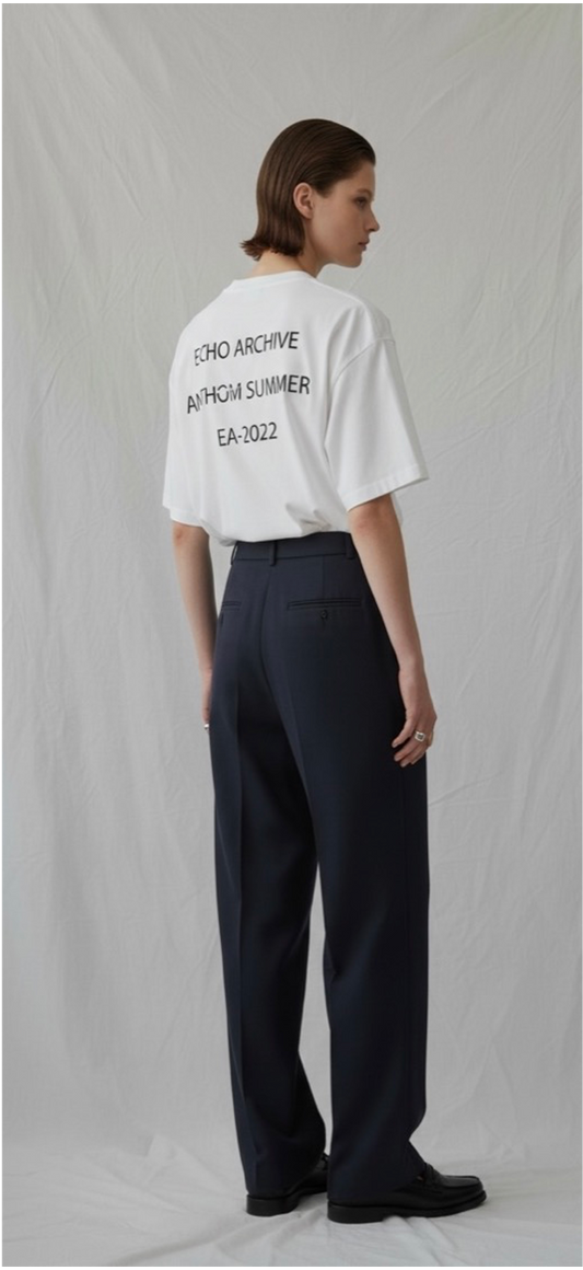 コーデゥラナイロン  掠れバックロゴTシャツ/A40584