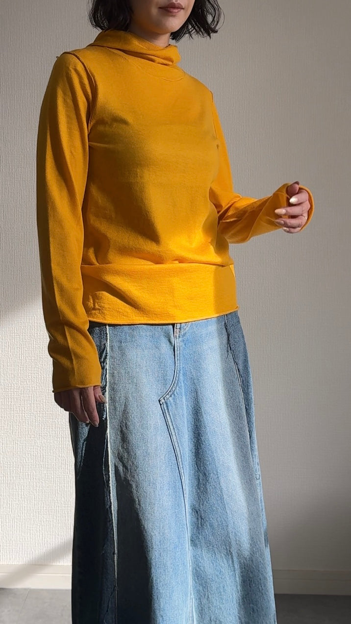 ウール混　インナーフーディKNIT/A30518