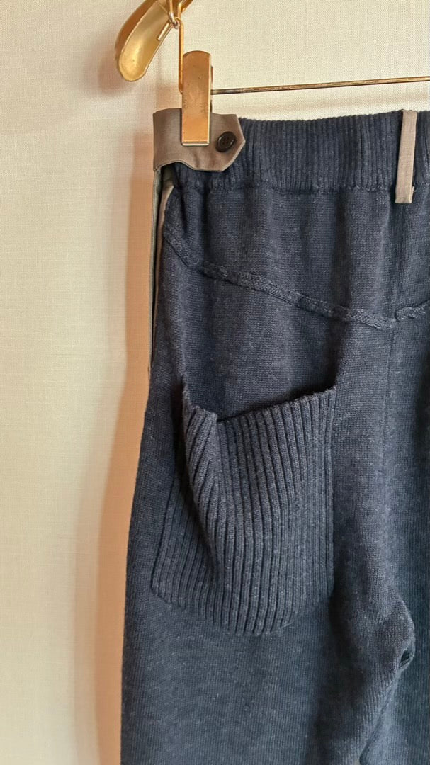 ウール100% 　KNITドッキングパンツ/A32546