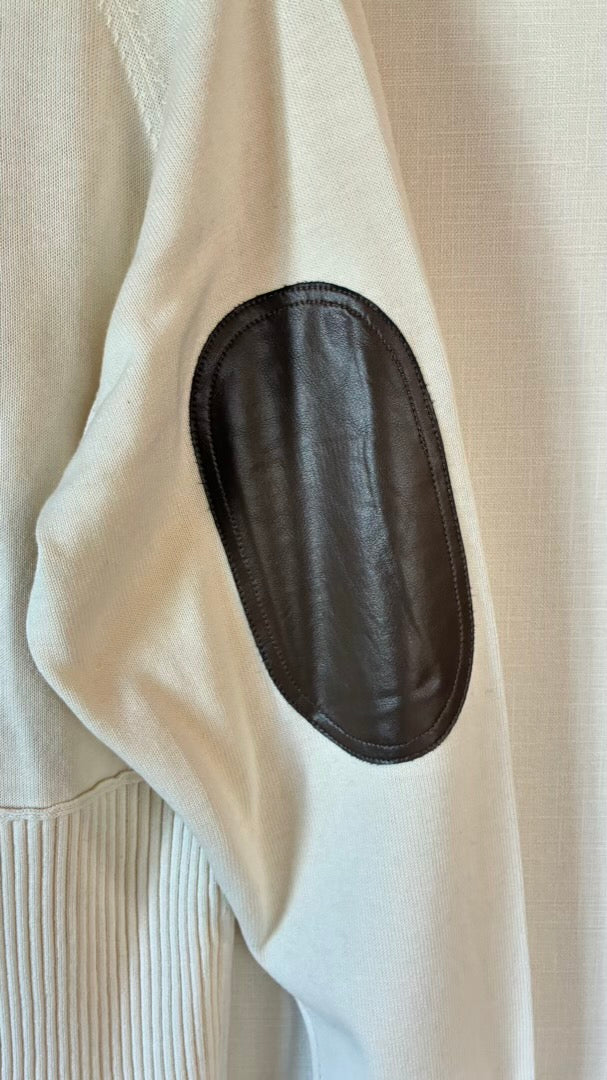 ※予約商品(10月初旬お届け予定)　カシミヤ混　エルボーパッチカーディガン/A32539